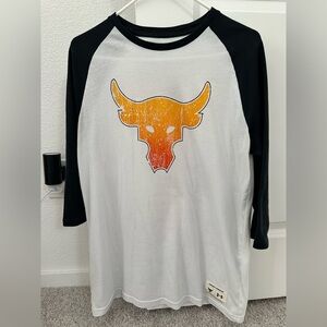 Under Armour Black and White Raglan Shirt